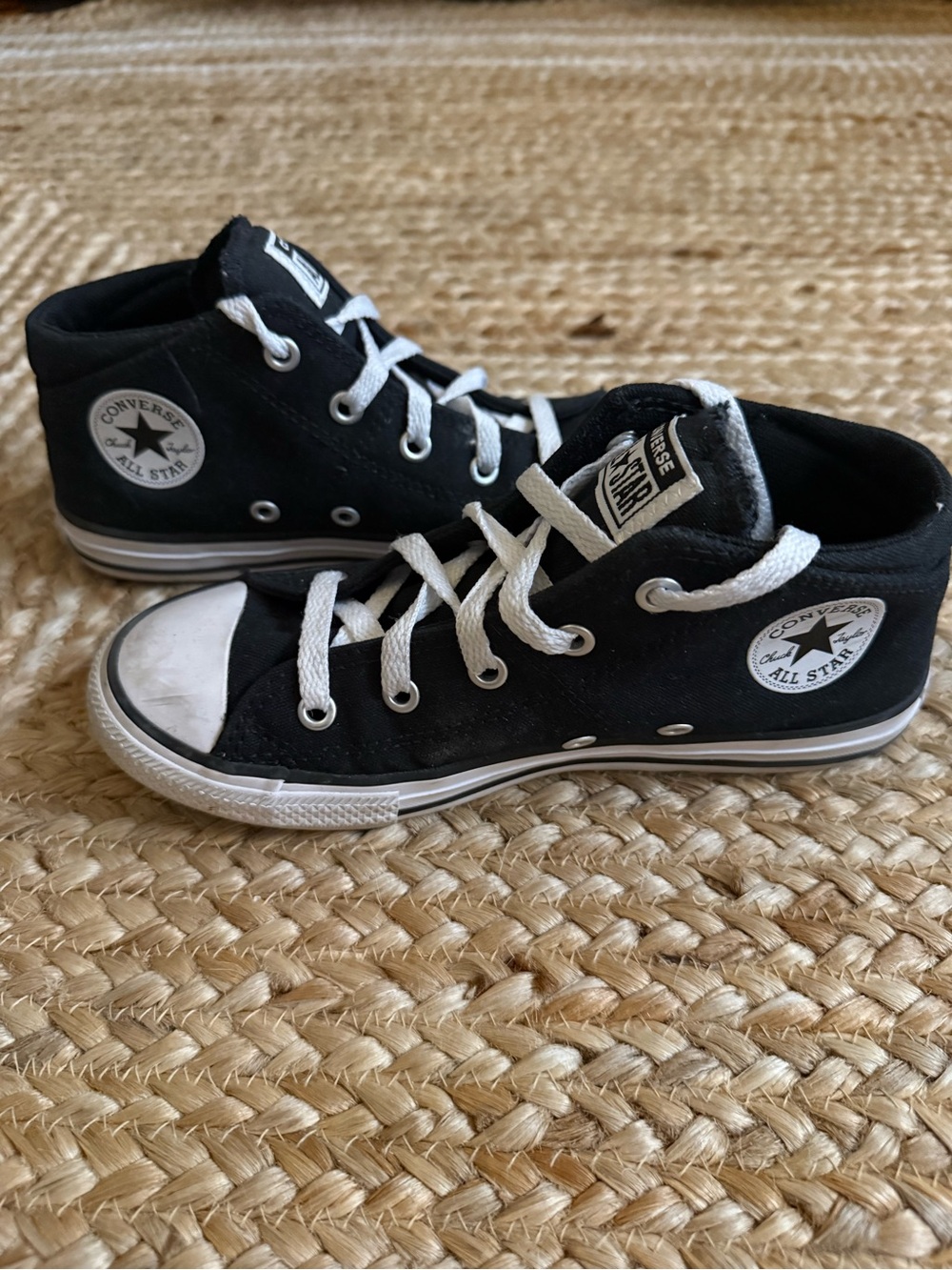 Converse Kids Black and White Chuck Taylor Mid-Top Sneakers